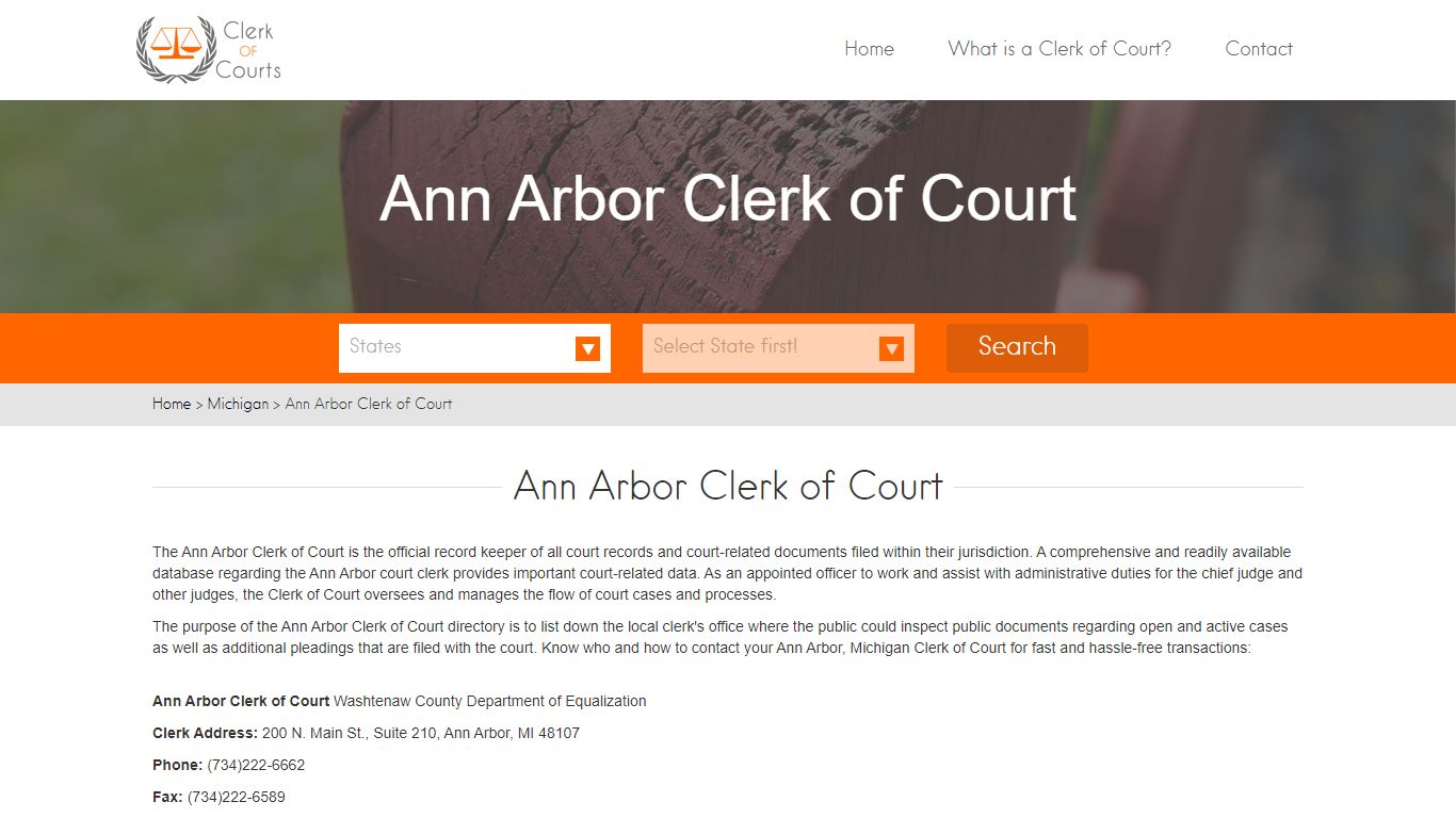 Ann Arbor Clerk of Court